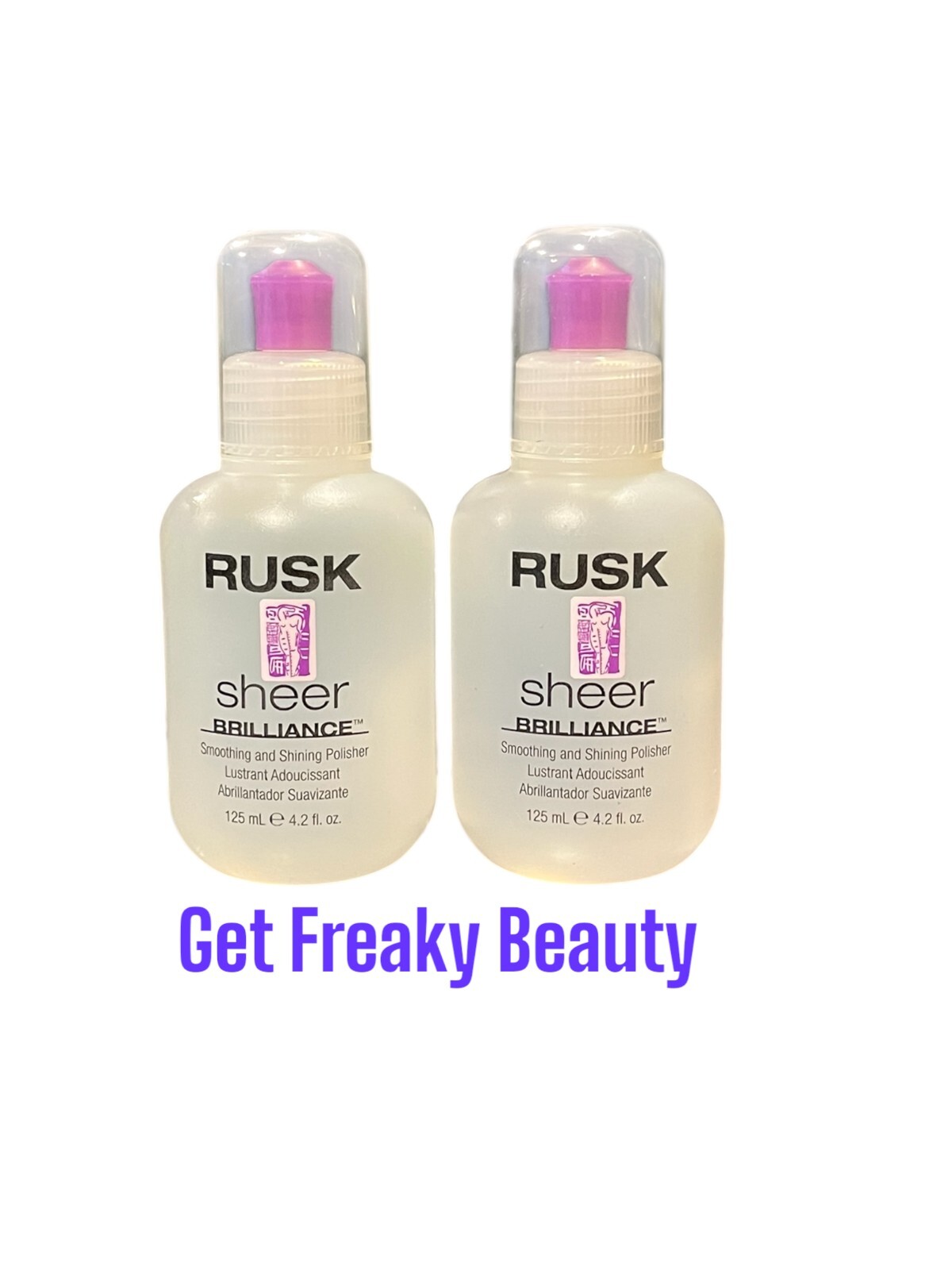2 PACK. 4.2 oz. Rusk Sheer Brilliance Smoothing & Shining Polisher. 125ml. NEW.