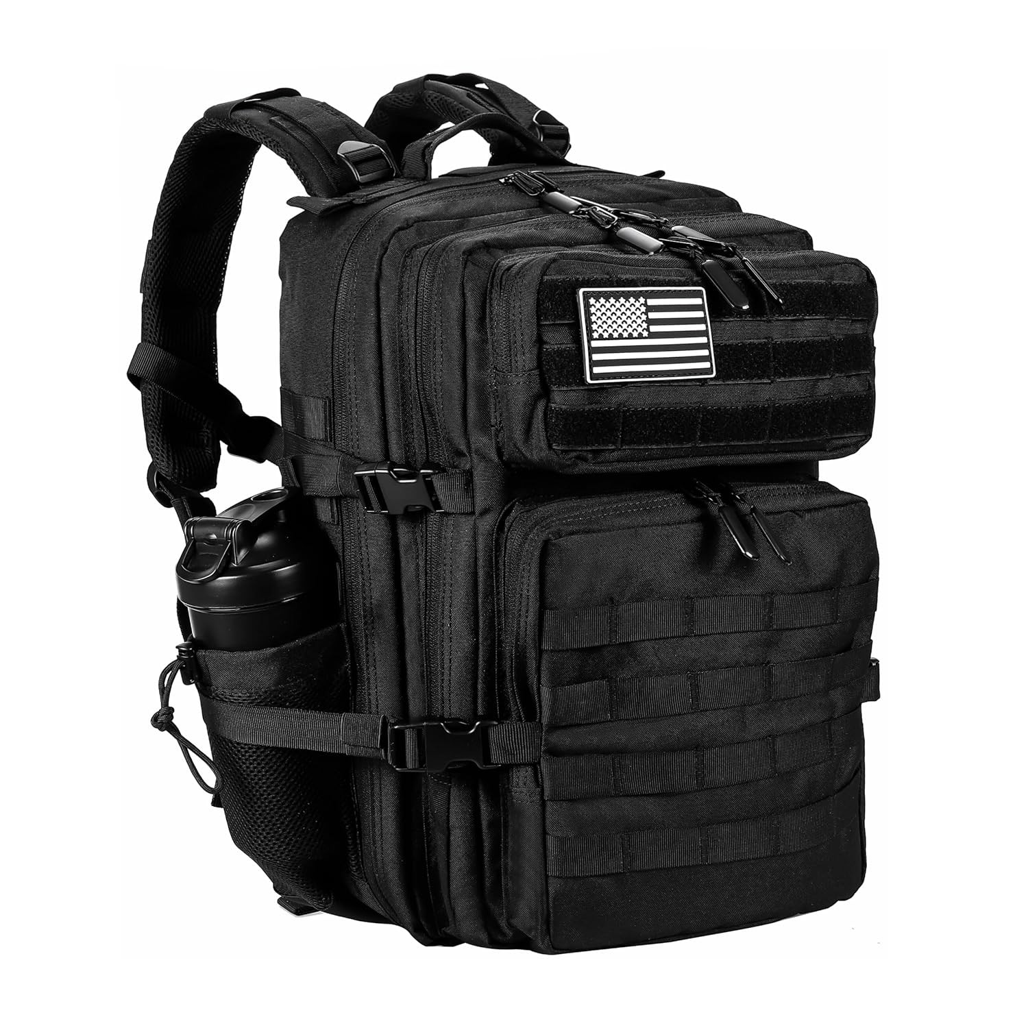 Black 45L Military Tactical Backpack Assault Pack Bag Army 3 Days Gear Bag