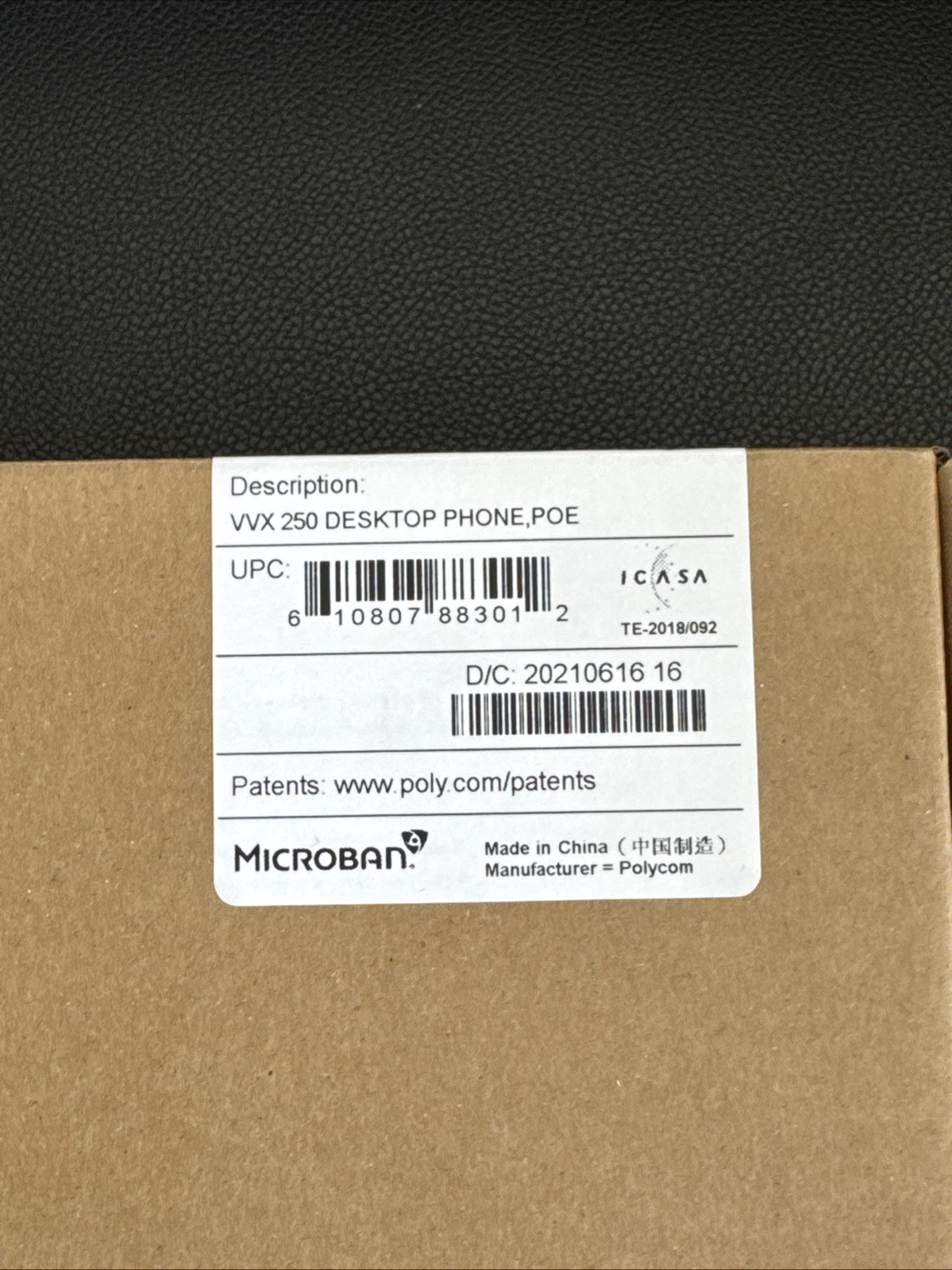 Polycom VVX 250 Desktop Phone - NEW
