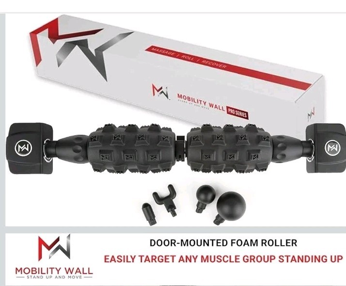 Pro Series Stand Up Door Mounted Textured Foam Roller Deep Tissue Massage