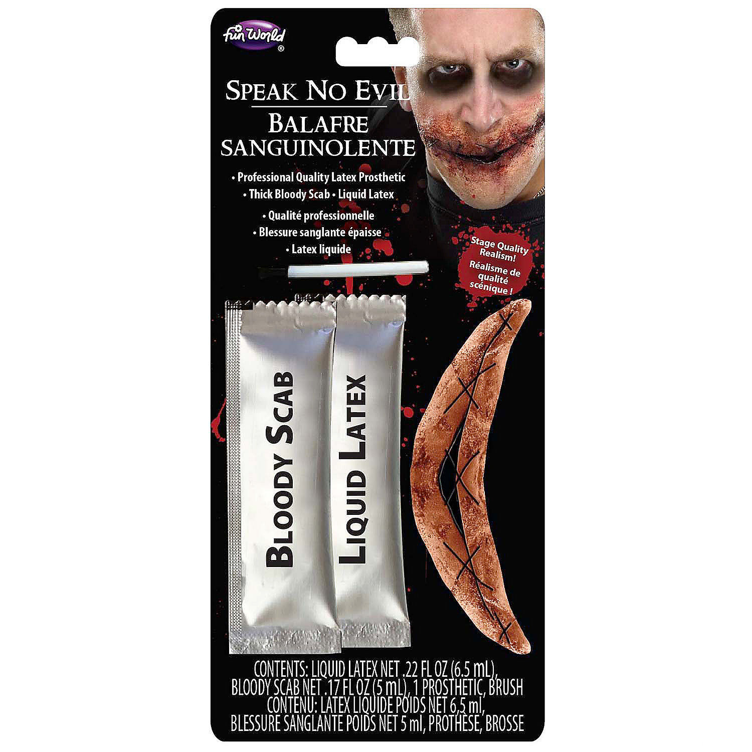 Speak No Evil Stitched Mouth Prosthetic Makeup Kit - Playboy