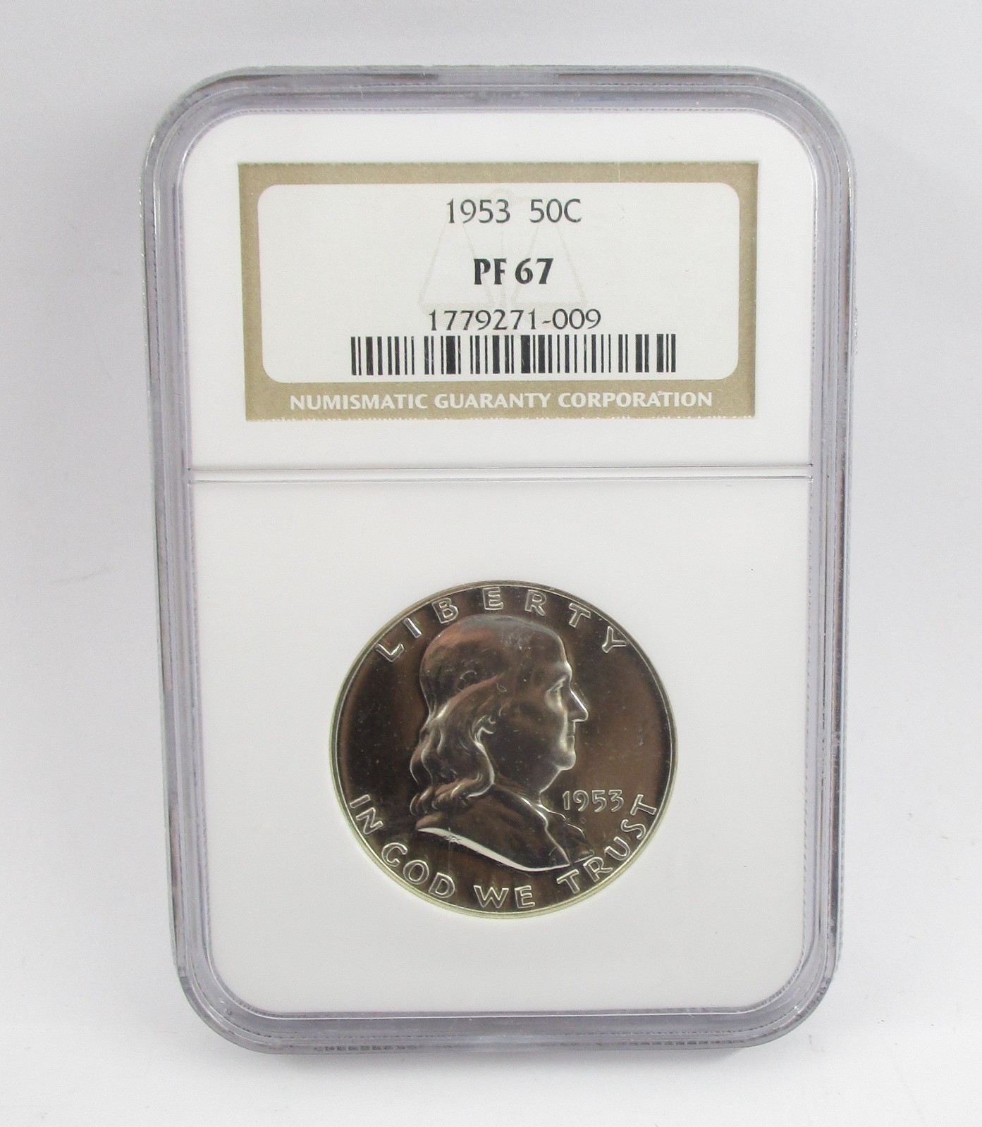 1953 US 90% Silver Franklin Half Dollar NGC PF 67