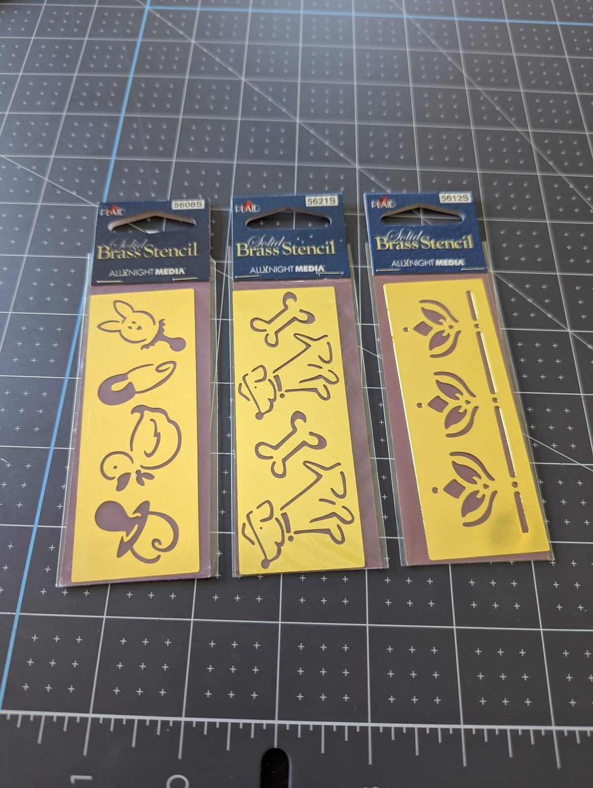 Plaid Embossing Stencils - Borders