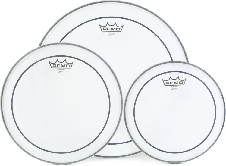 Remo Pinstripe 3-piece Tom Pack - 10"/12"/16" - Coated