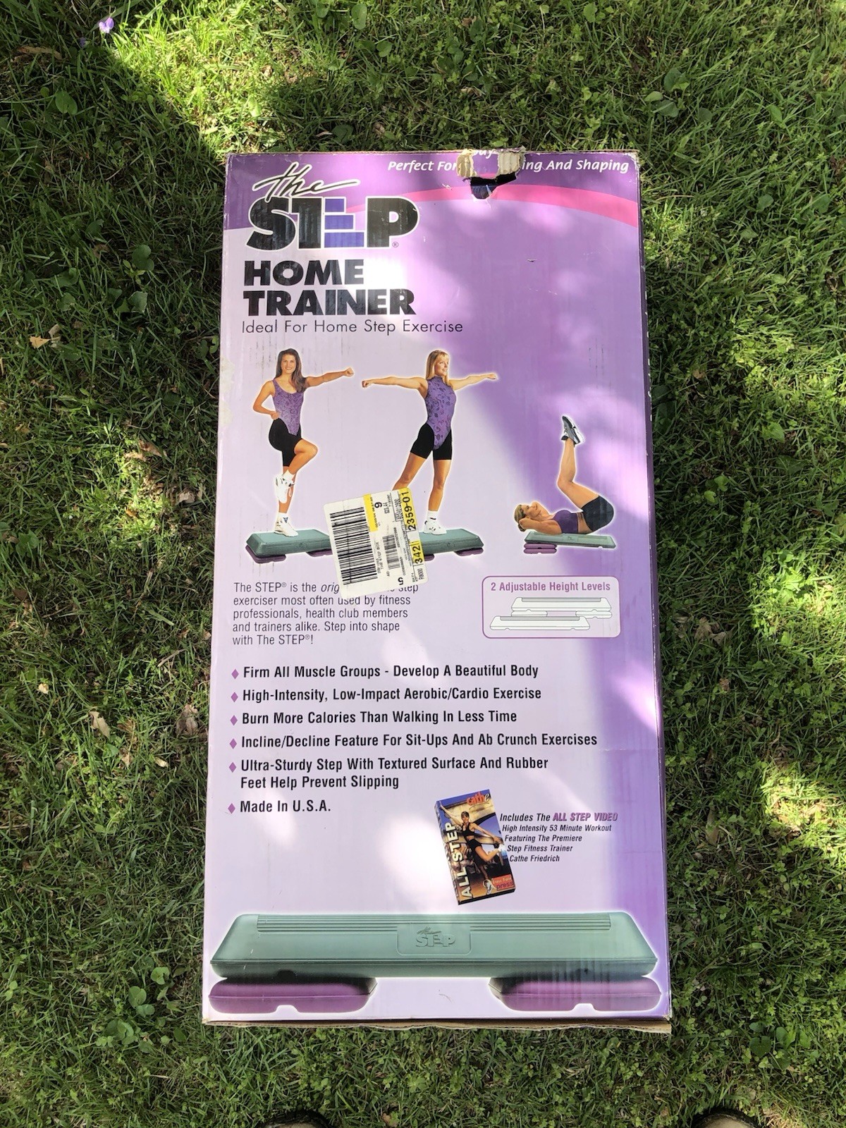 The Step Home Trainer Exercise Stepper Aerobic Firm Tone Shape Platform & Risers