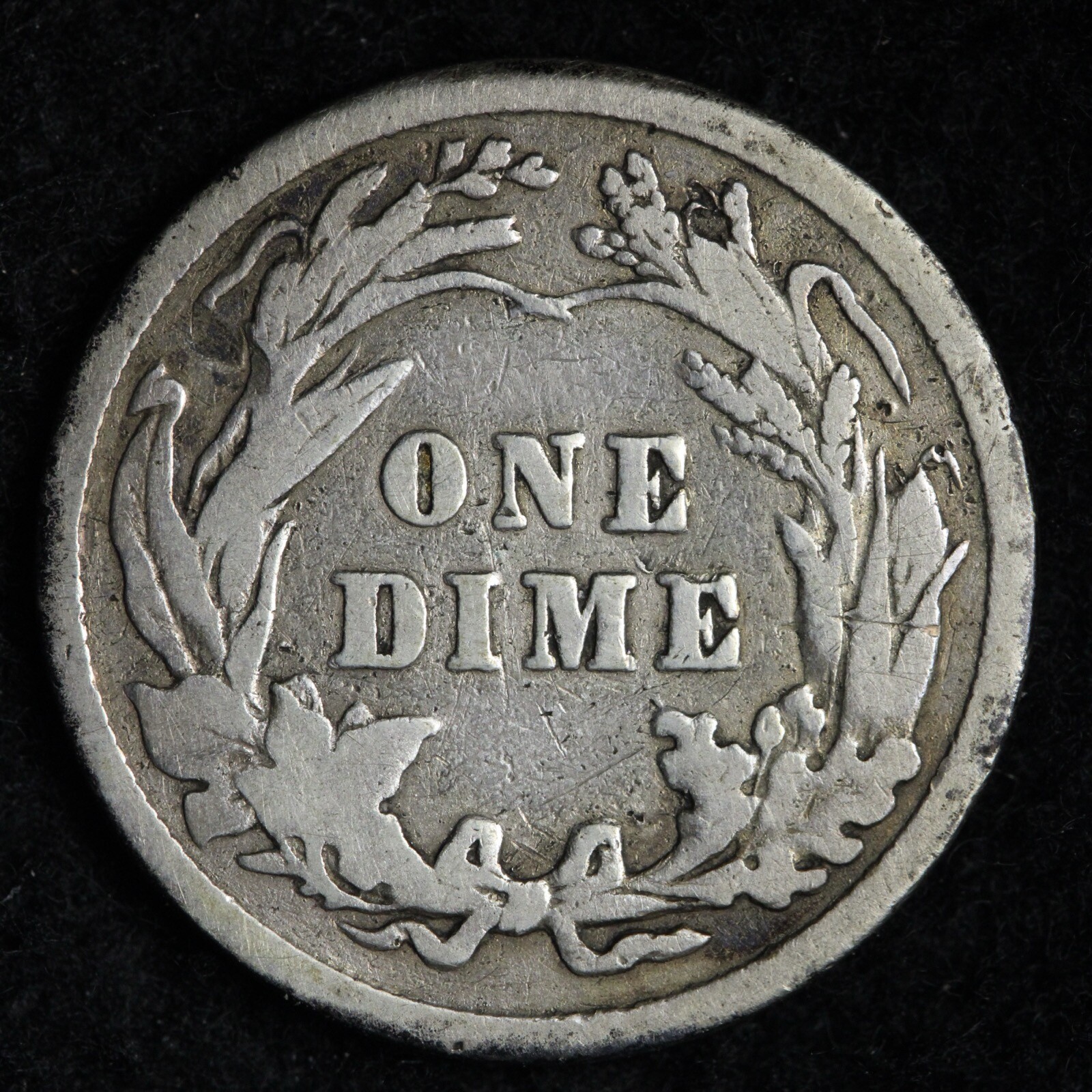 1910 Barber Silver Dime VG E289 DGN