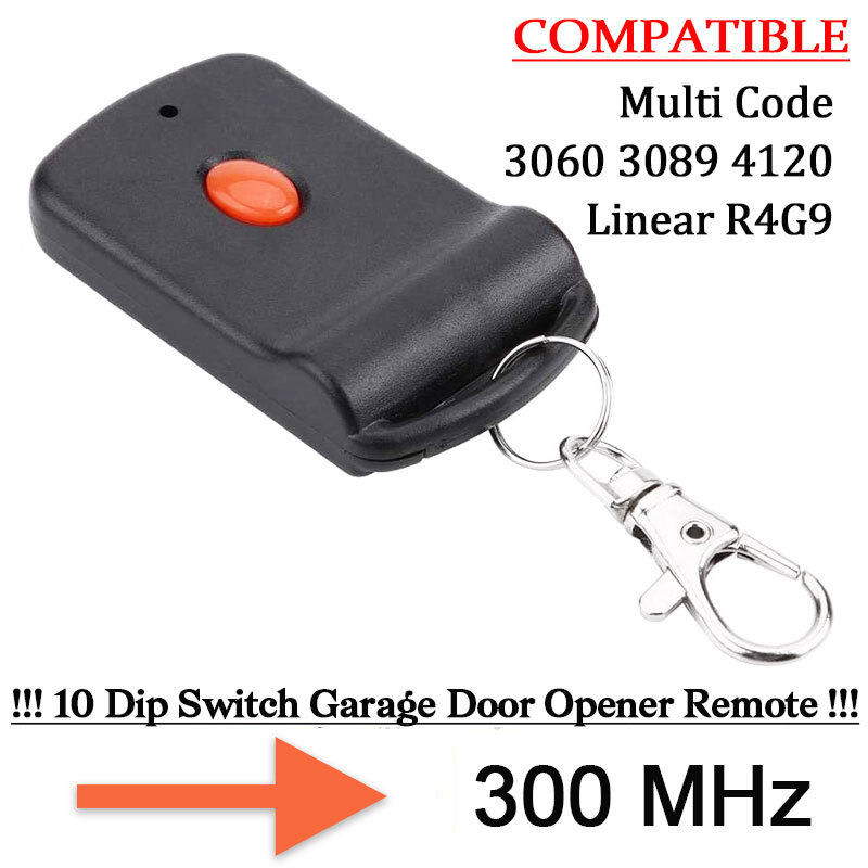 10 Dip Garage door remote control 300MHz