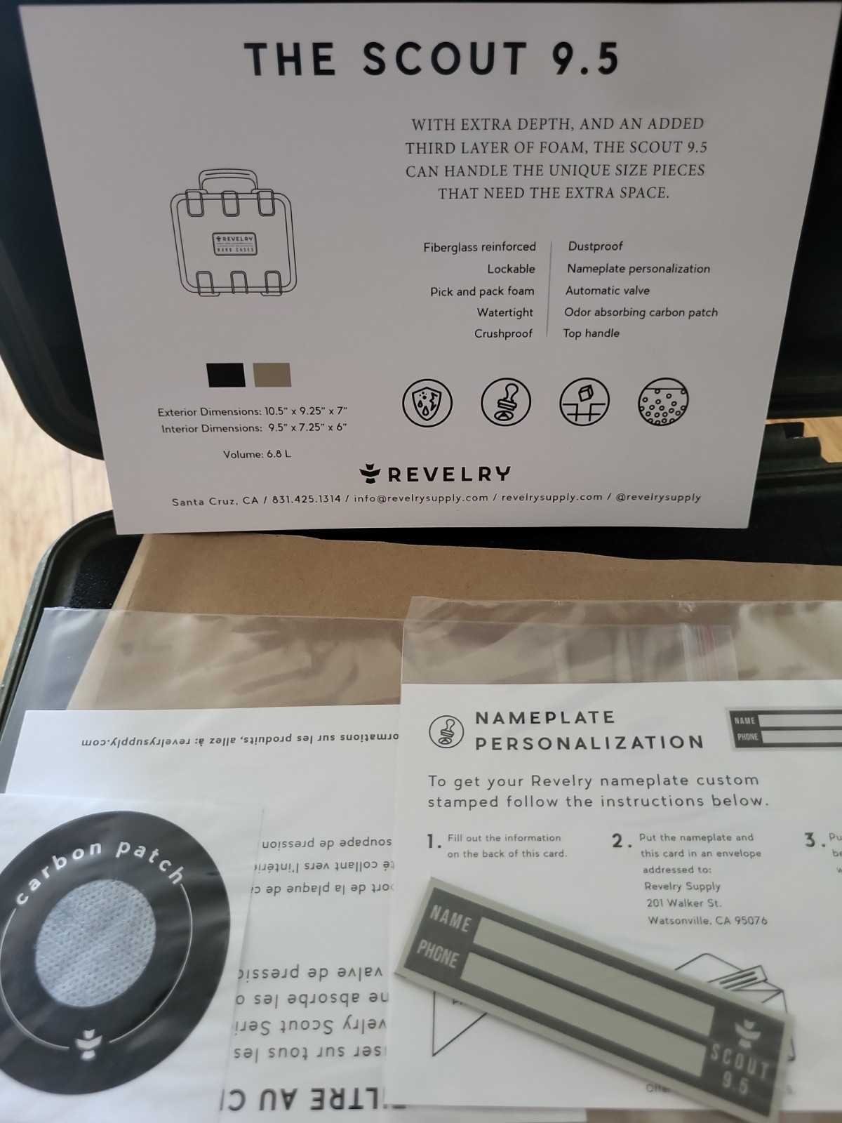 Revelry Hard Case Sensitive Fragile Items 9.5 6.8L EUC