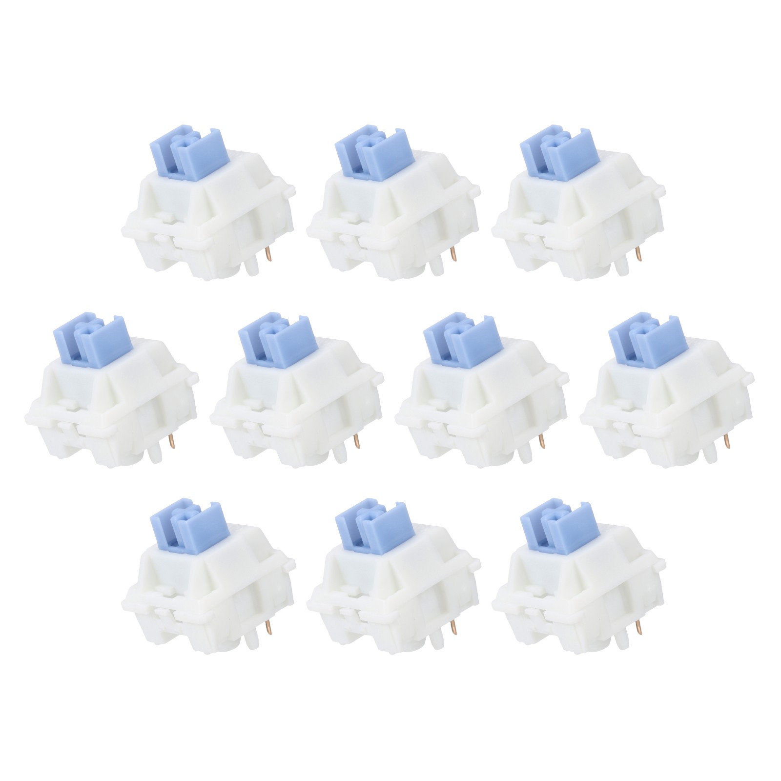 10pcs Blue Keyboard Switches 5-Pin 50gf Linear Keyboard Switch Replacement