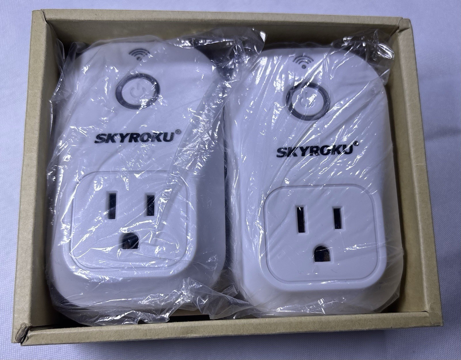 New Skyroku WiFi Plug-In Smart Outlet, Set Of 2. White.