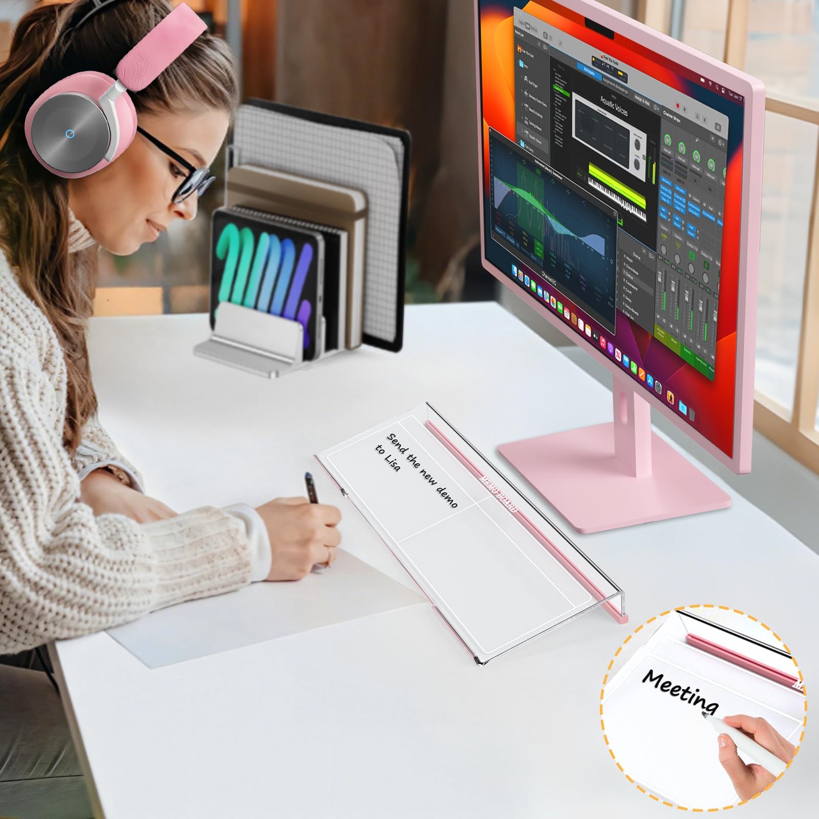 Ergonomic Computer Keyboard Stand - 17 Inch Clear Acrylic Keyboard Riser for ...