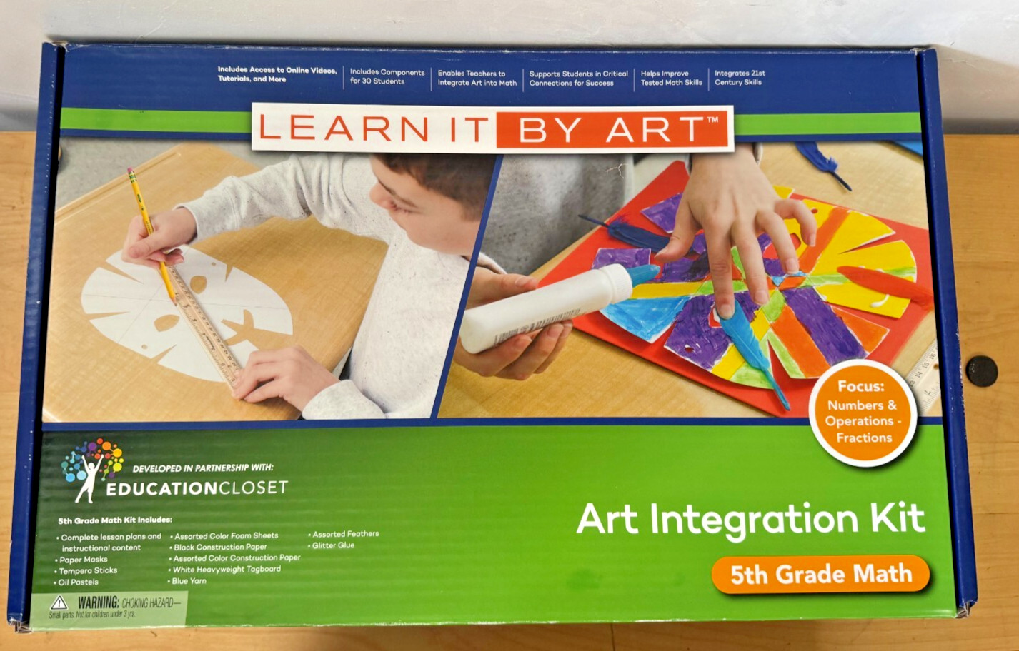 New Learn It By Art 5th Grade Math Geometry Integration Kit Pacon 100108