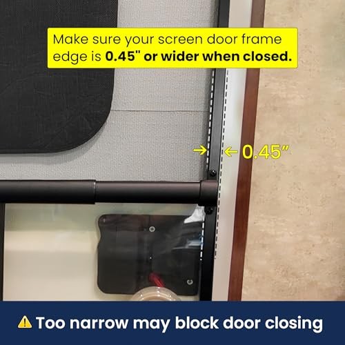 Aluminum RV Screen Door Handle Grab Bar- Adjustable Camper Screen Door 1