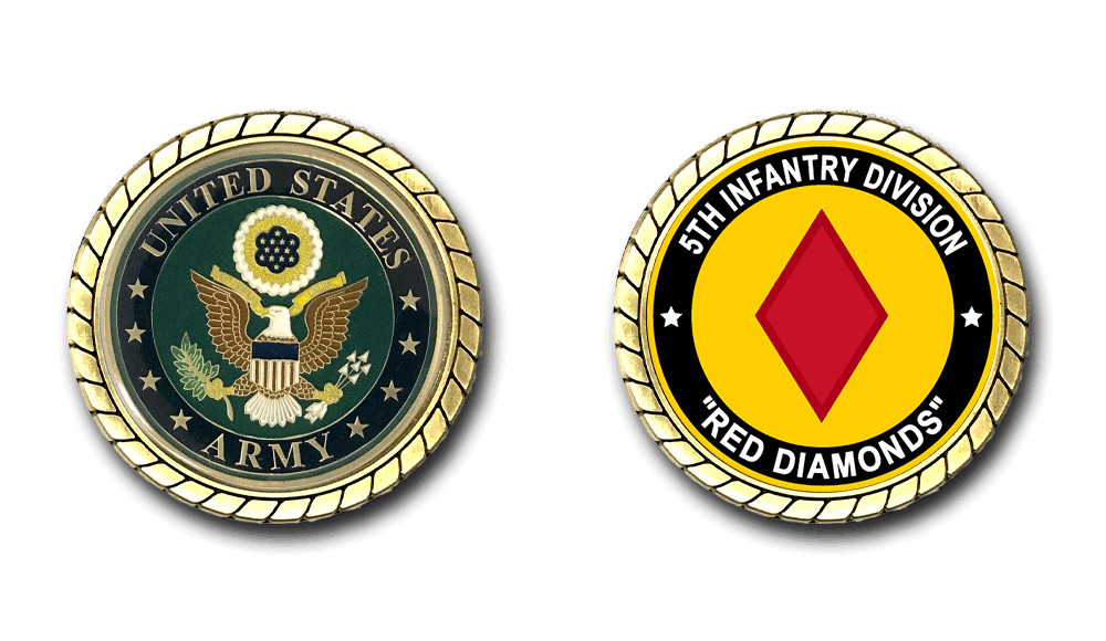 5th Infantry Division "Red Diamonds" US Army Challenge Coin