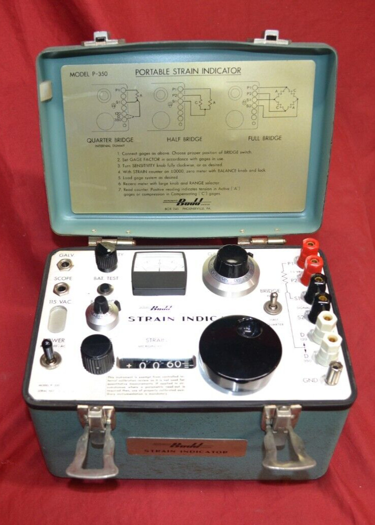 BUDD INSTRUMENTS DIVISION P-350 Portable Strain Indicator * TESTED & WORKING