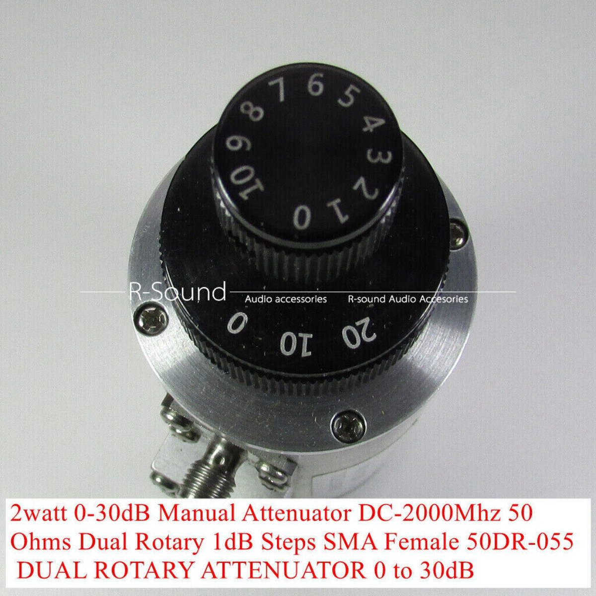 USED 50DR-055 DC-2GHz 0-30dB 1dB step 2W SMA RF adjustable step attenuator