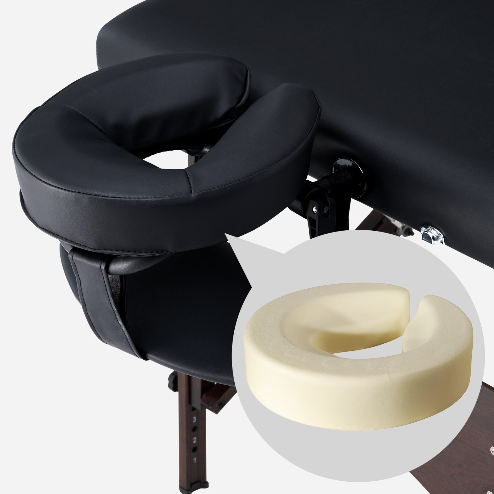 Master Massage 28" Argo Portable Massage Table Package in Black Upholstery