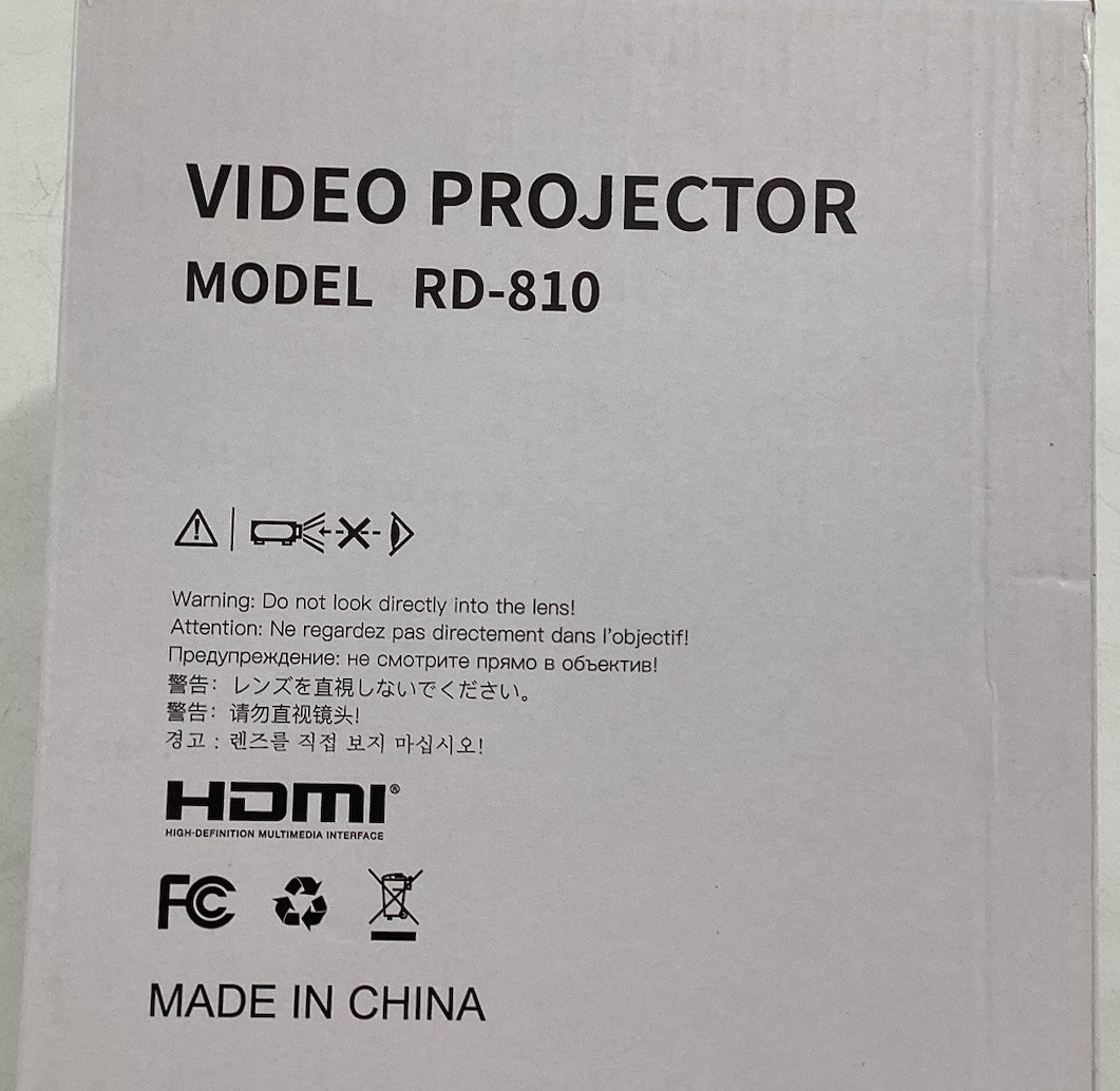 OSENOUS Video Projector Model RD-810.