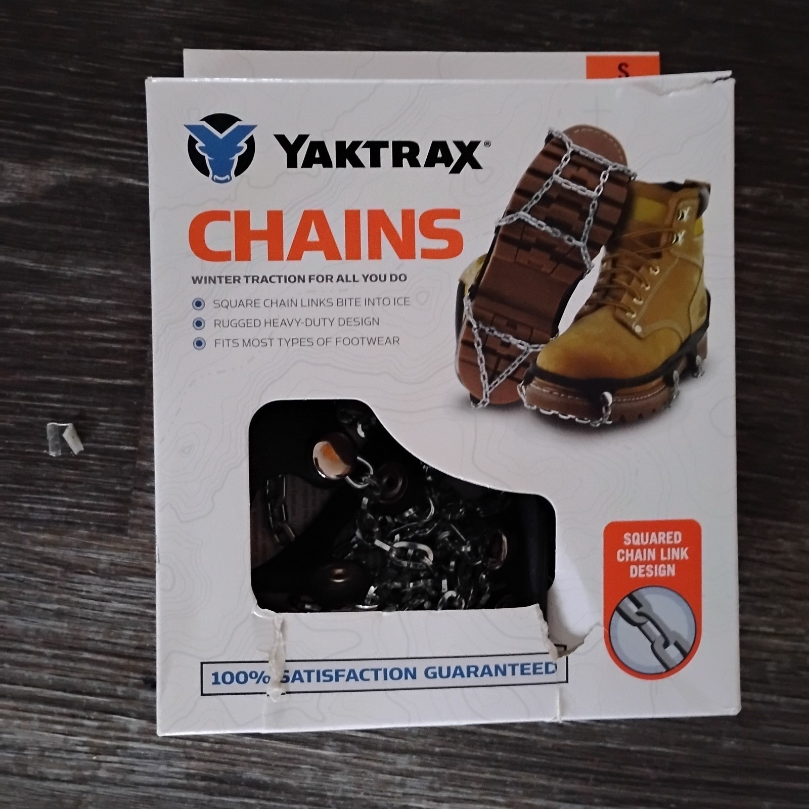 Yaktrax Chains Size Small-Brand New-distressed box