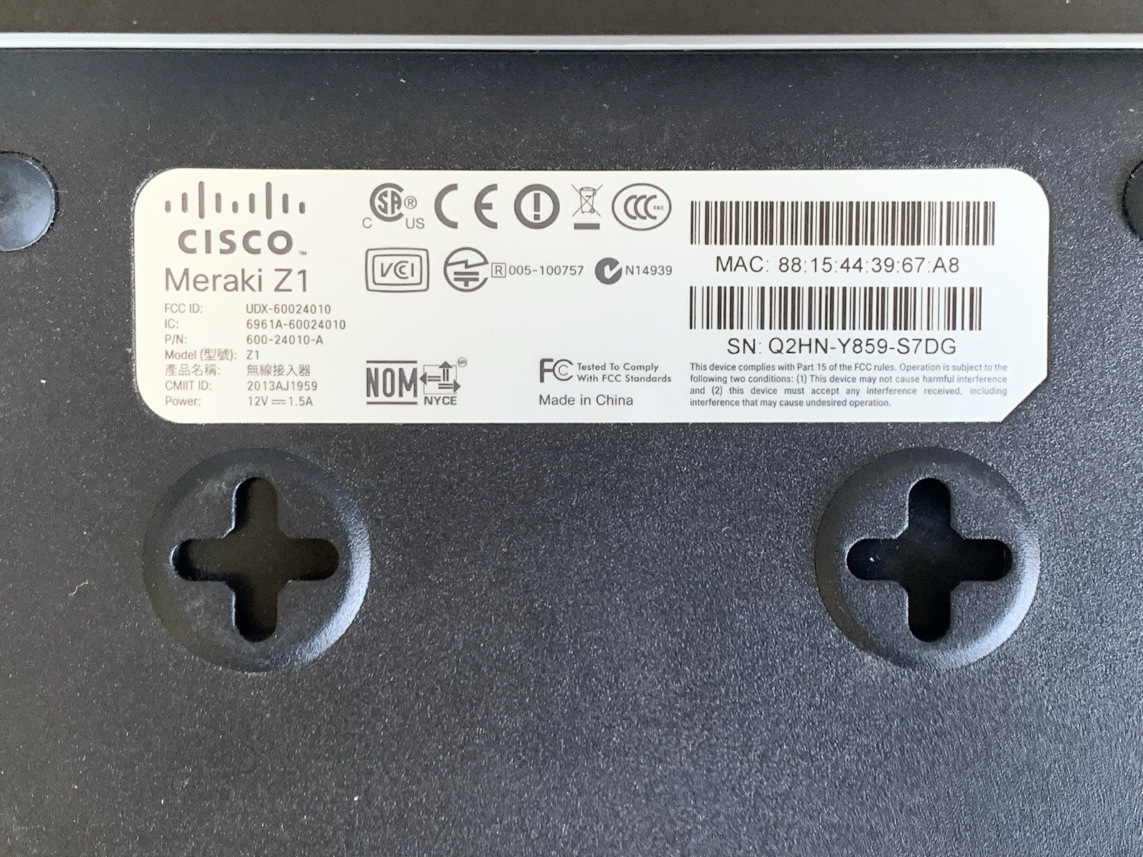 Cisco Meraki Z1 Cloud Managed Teleworker Gateway - Unclaimed