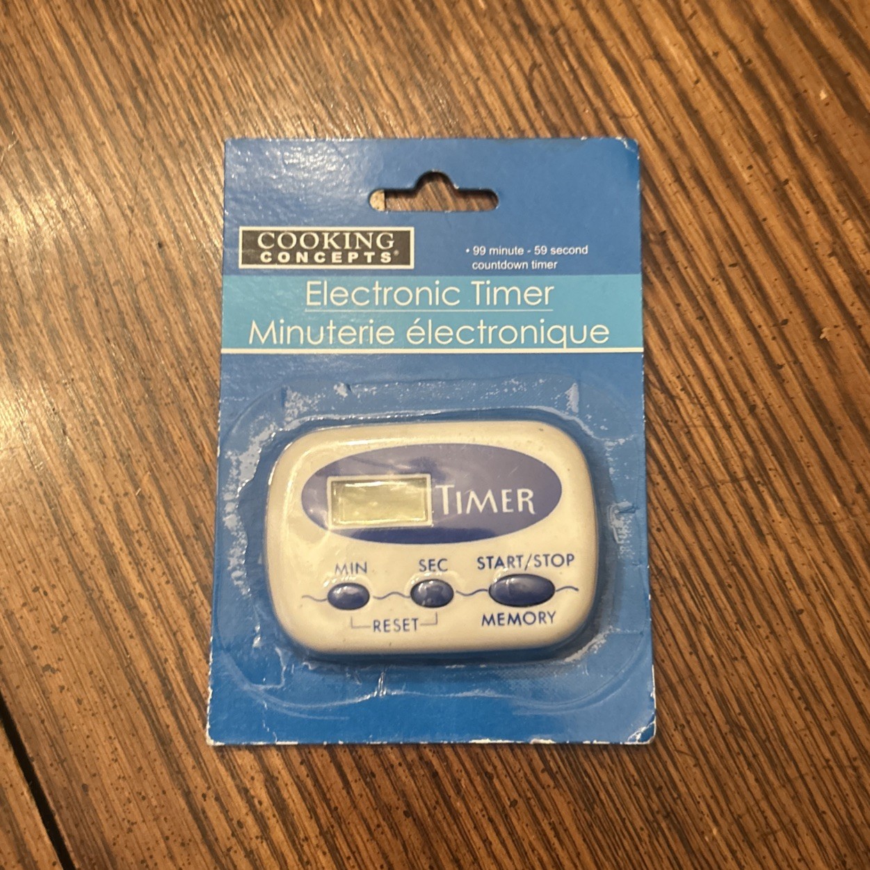 Cooking Concepts Electronic Kitchen Timer 99 min Clip Mount NEW SEALED FAST SHIP