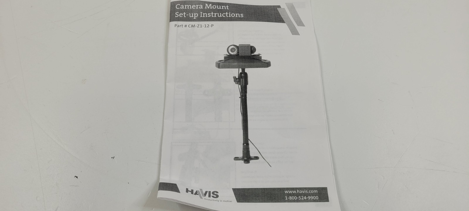 Havis Model CM-Z1-12-P Camera Mount Flex Arm CTM NEW