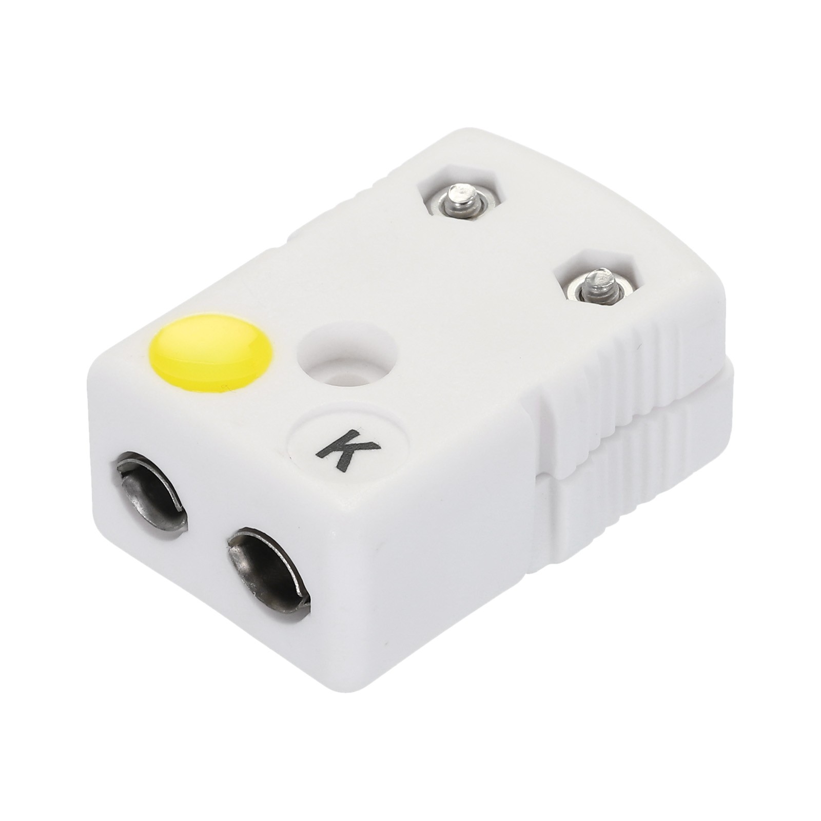 K Type Ceramics Thermocouple Wire Connectors Female Plug Round Pin 1pcs 600°C