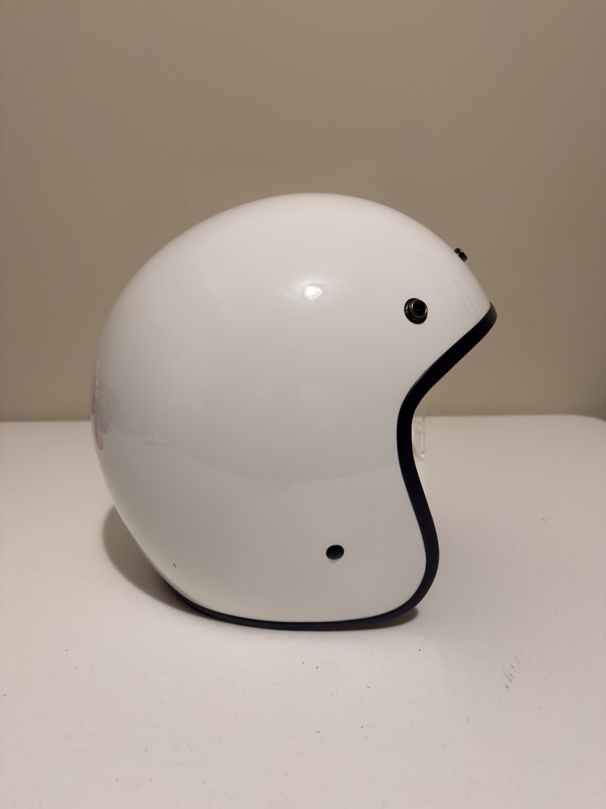 Black Brand 3/4 DOT Motorcycle Helmet XL Size white