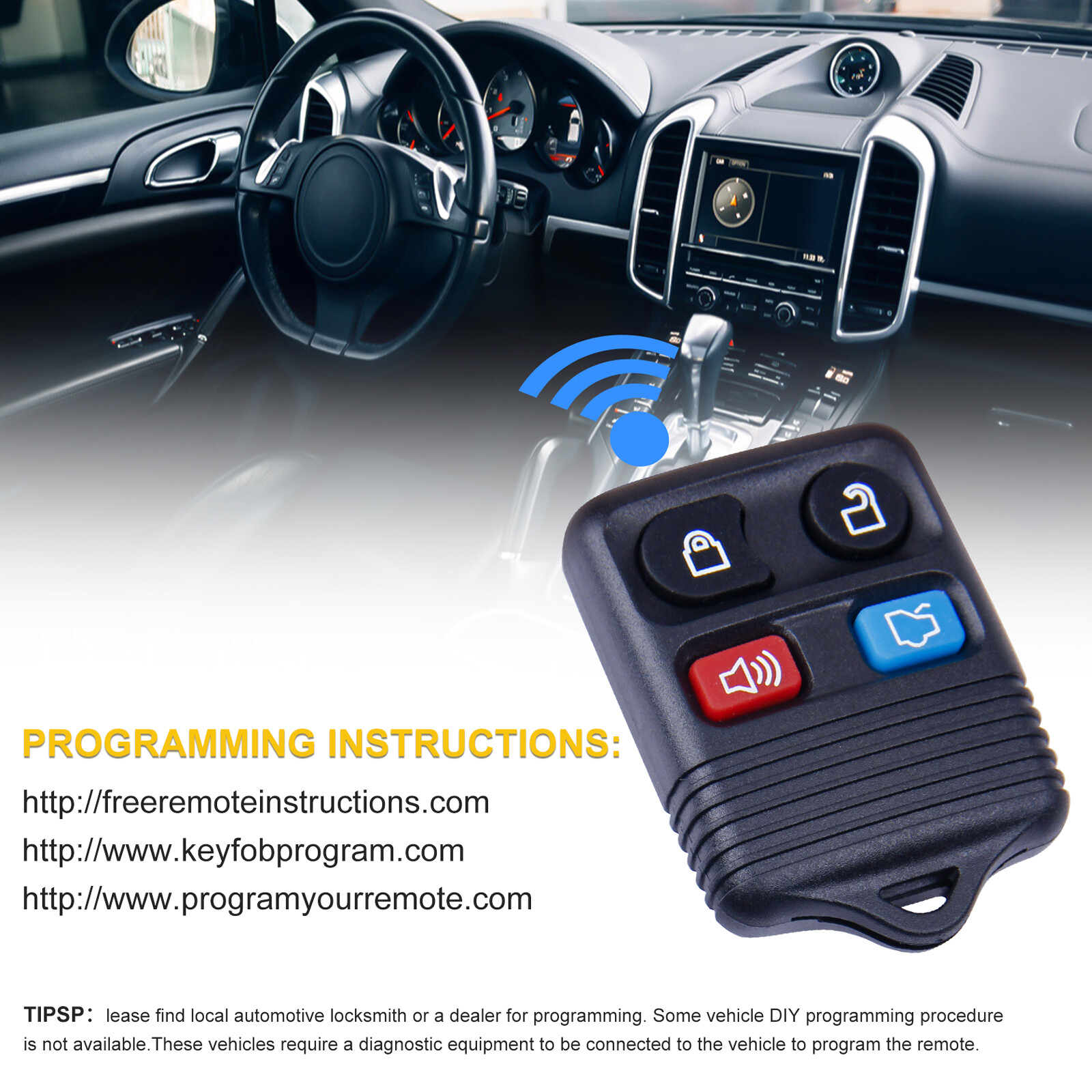 New Replacement Keyless Entry Car Remote Key Fob for Ford Taurus Expedition Flex