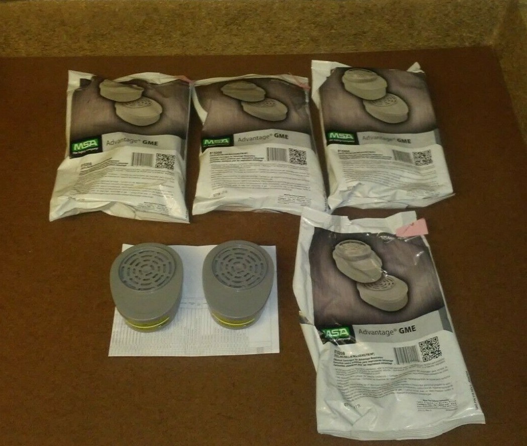 (8)  MSA 815359 Advantage GME Chemical Cartridges For Advantage Respirators