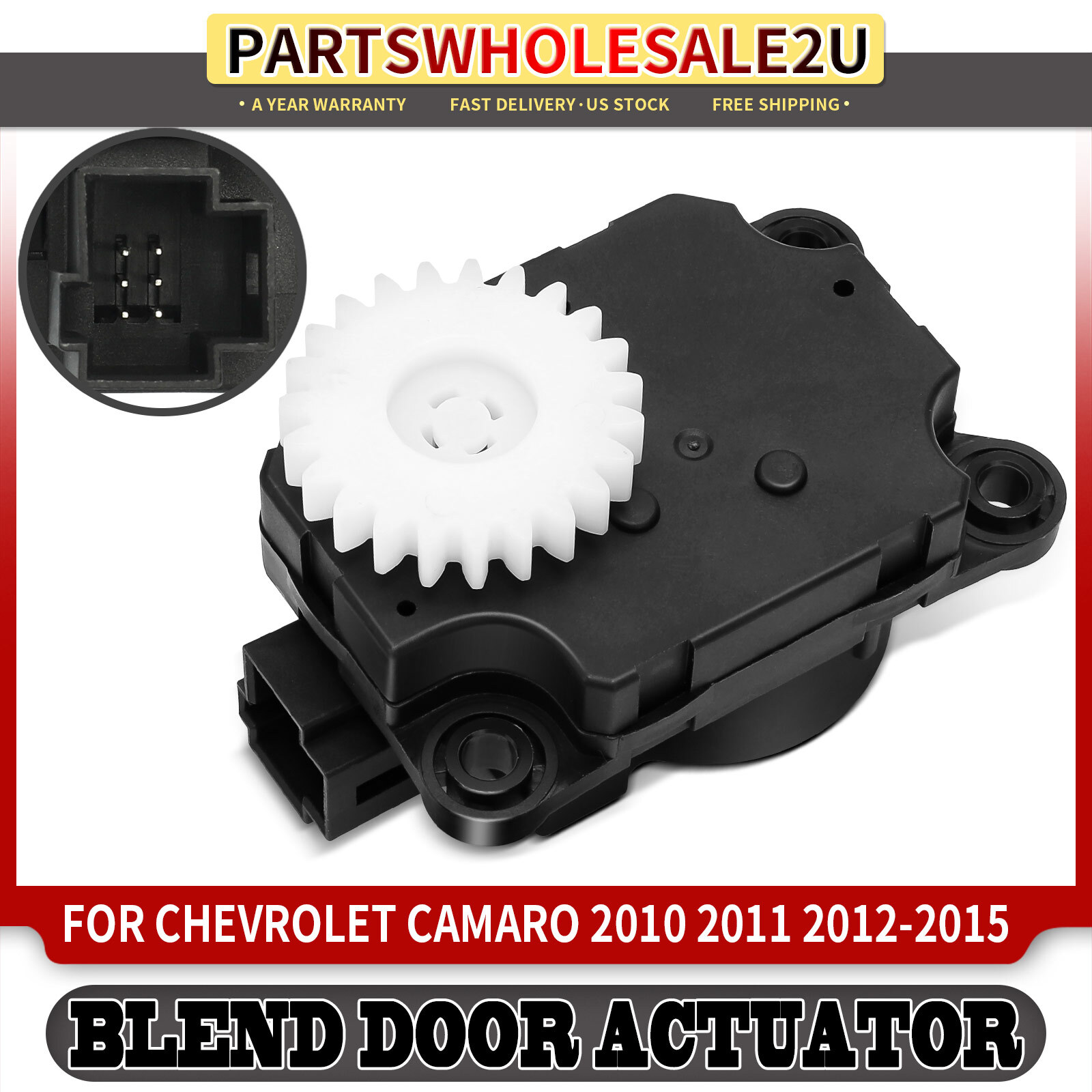 New Mode HVAC Blend Door Actuator w/ 6-Pin for Chevy Camaro 2010 2011 2012-2015
