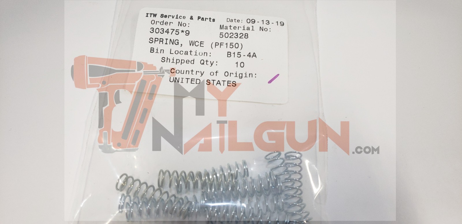 New Paslode SPRING, WCE (PF150) - Part #502328