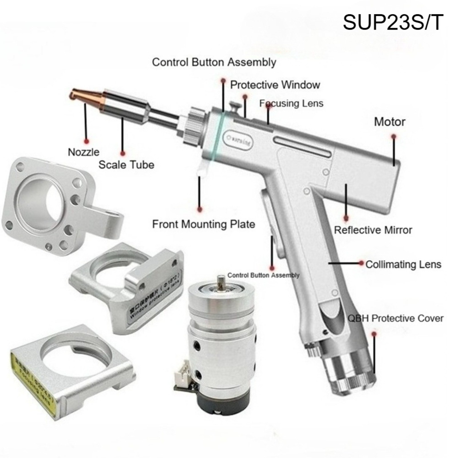 Original CQWY Laser Welding Head Accessories SUP23S/T Backup Replacement Parts