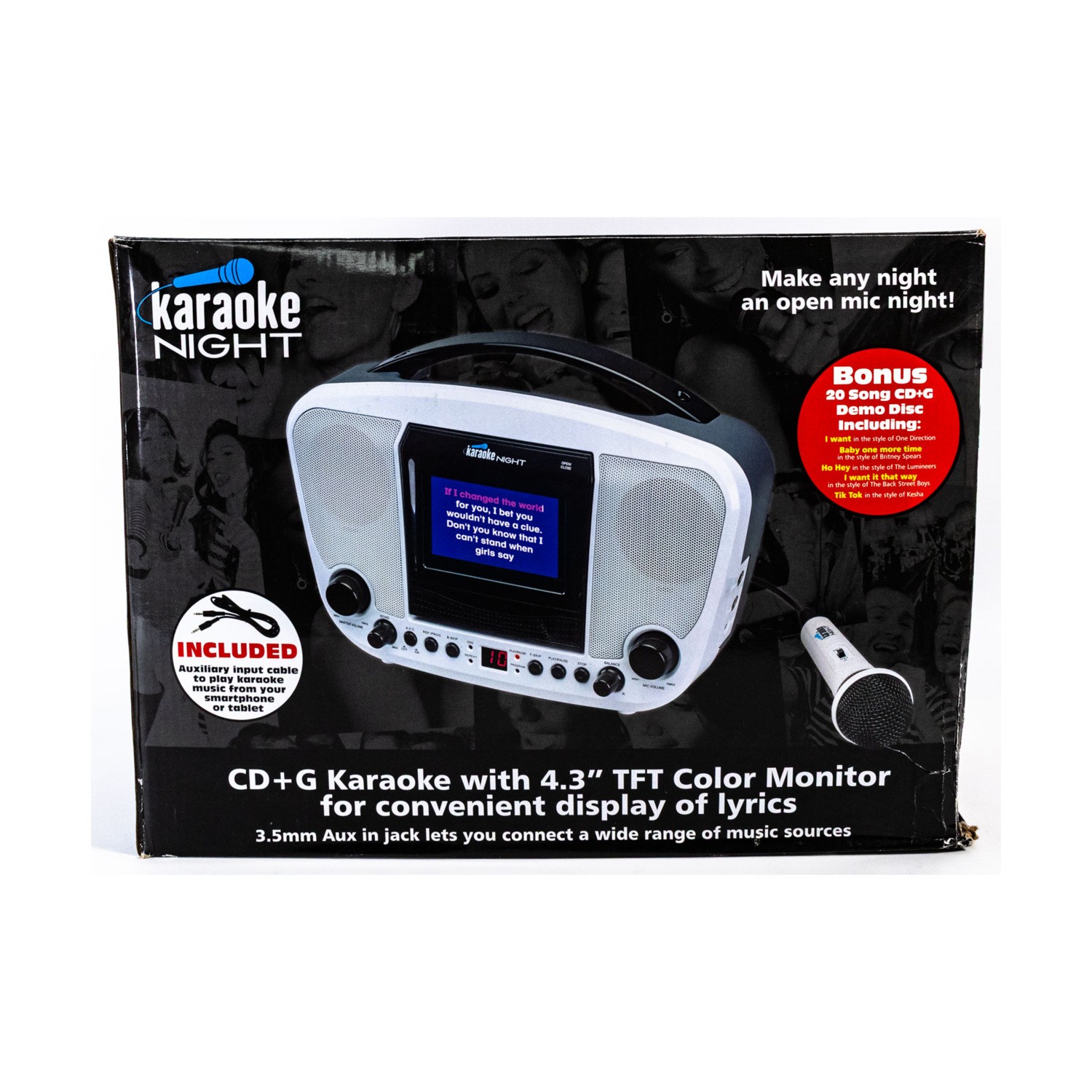Karaoke Night CD+G Karaoke with 4.3" TFT Color Monitor Fair