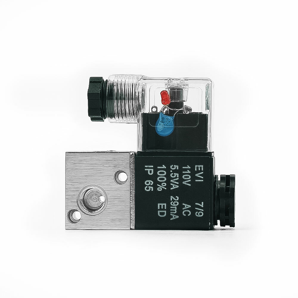 3V1-06 24VDC Solenoid Valve 1/8" Inlet 2 Position 3 Way Pneumatic Control