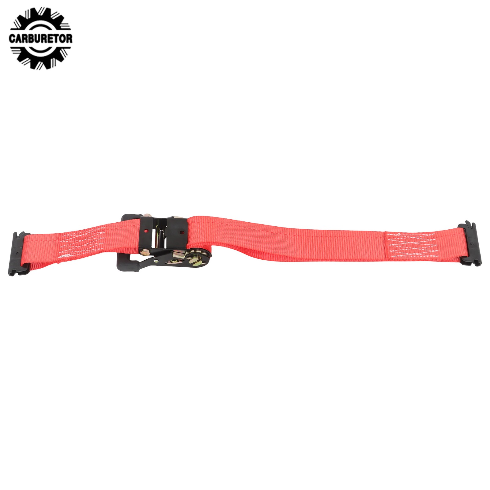 For Trailers Black E Track Wheel Chock Set & 6' Red Ratchet Straps Polyester
