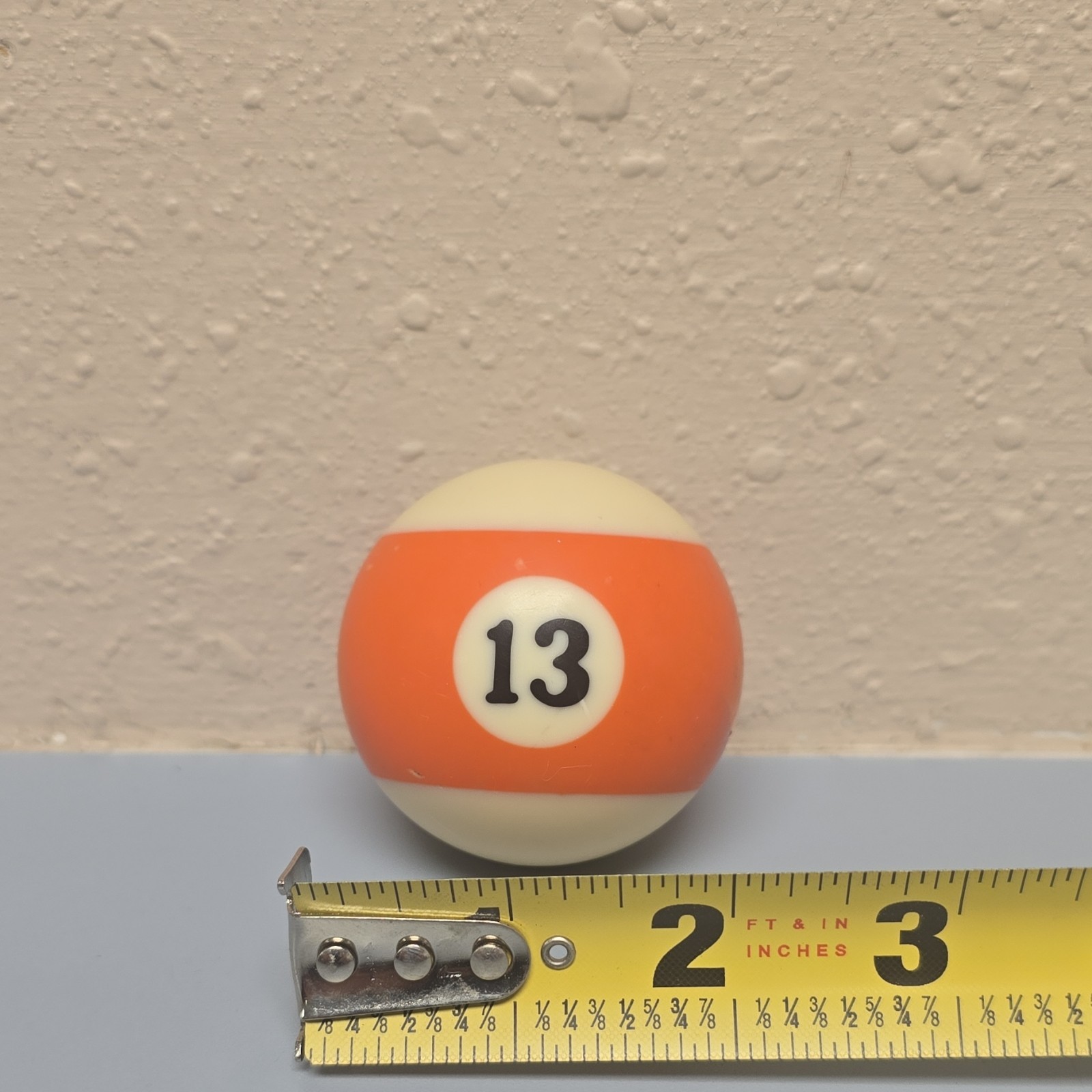 Orange Number 13 Billiard Ball Single Pool Table Replacement Accessory 2 1/4"