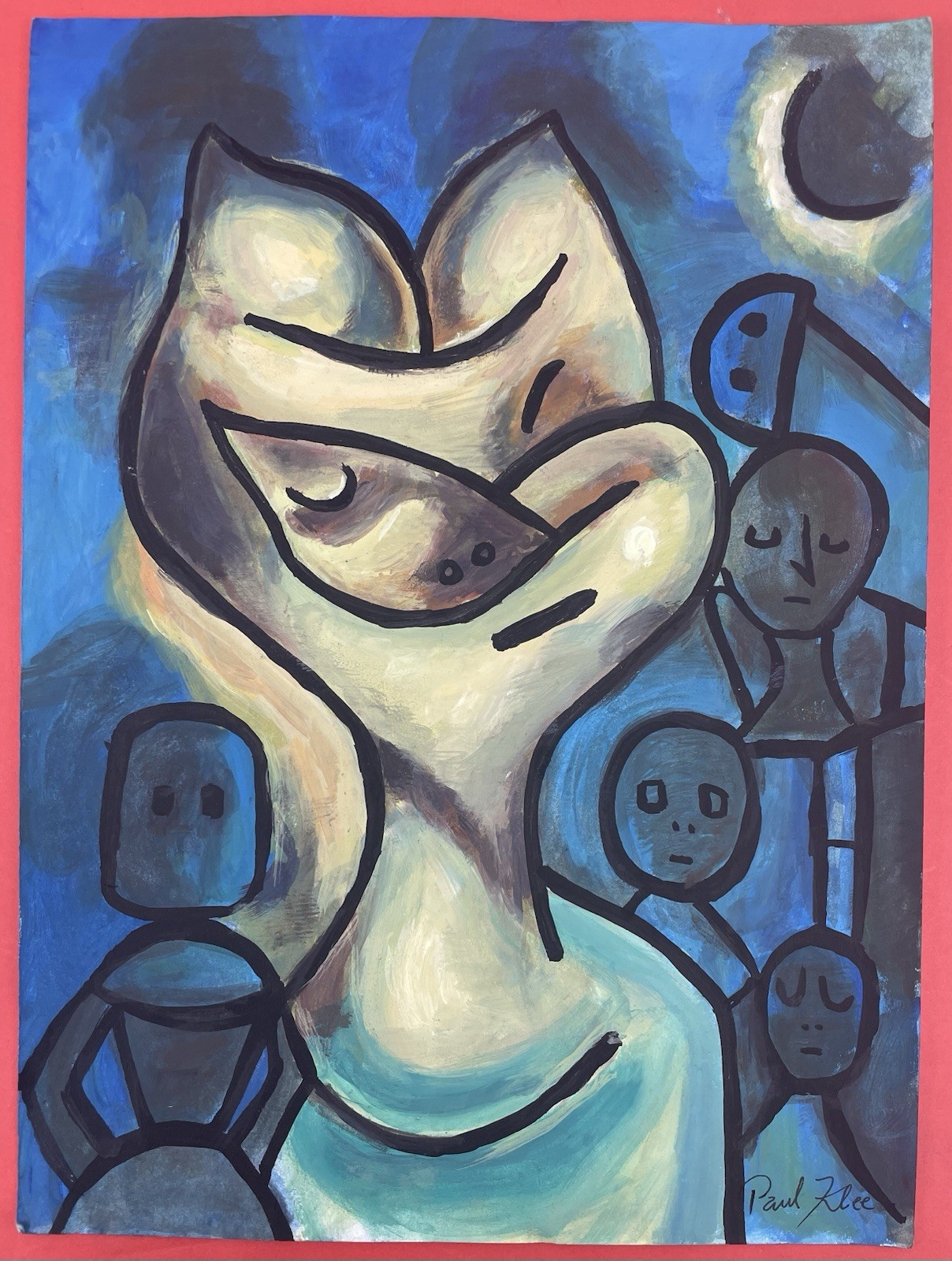 Excellent Drawing on paper (Handmade) signed
