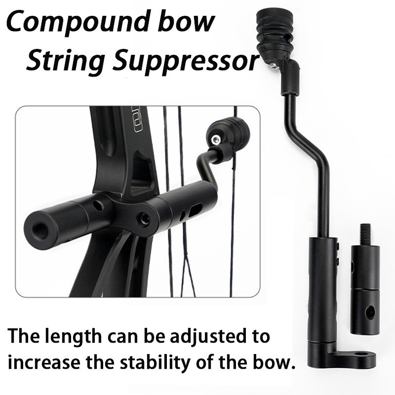 Archery Compound Bow String Stop Bracket Suppressor Mount Balance Stabilizer