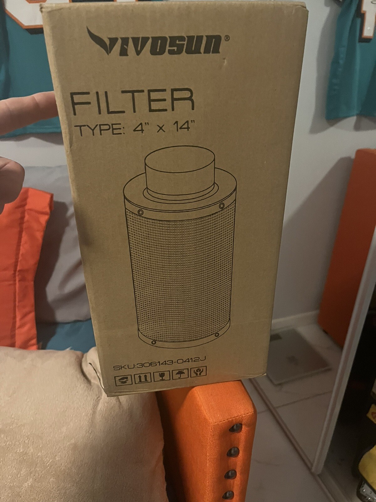 VIVOSUN 4" Inch Air Carbon Filter Virgin Charcoal for Inline Fan
