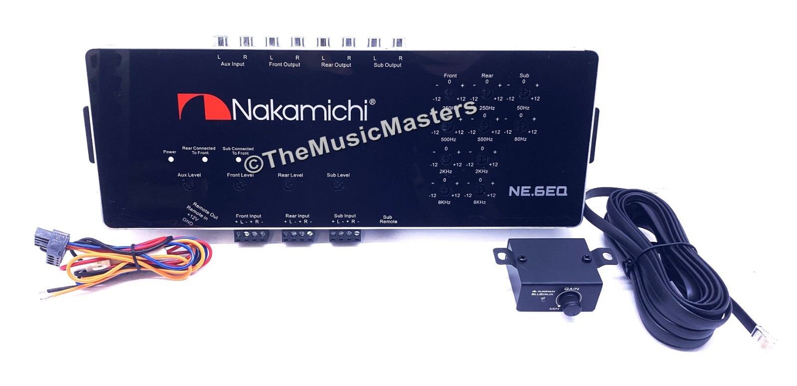 Nakamichi NE6EQ Car Audio EQ 6 Band Equalizer Electronic Sub Crossover Network
