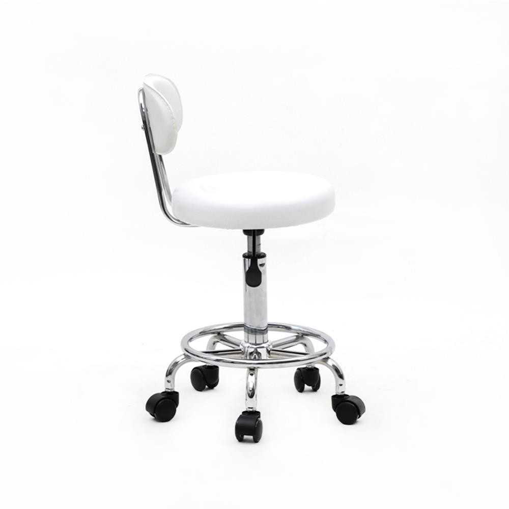 Salon Spa Height Adjustable Hydraulic Rolling Swivel Stool Chair W/Back & Wheels