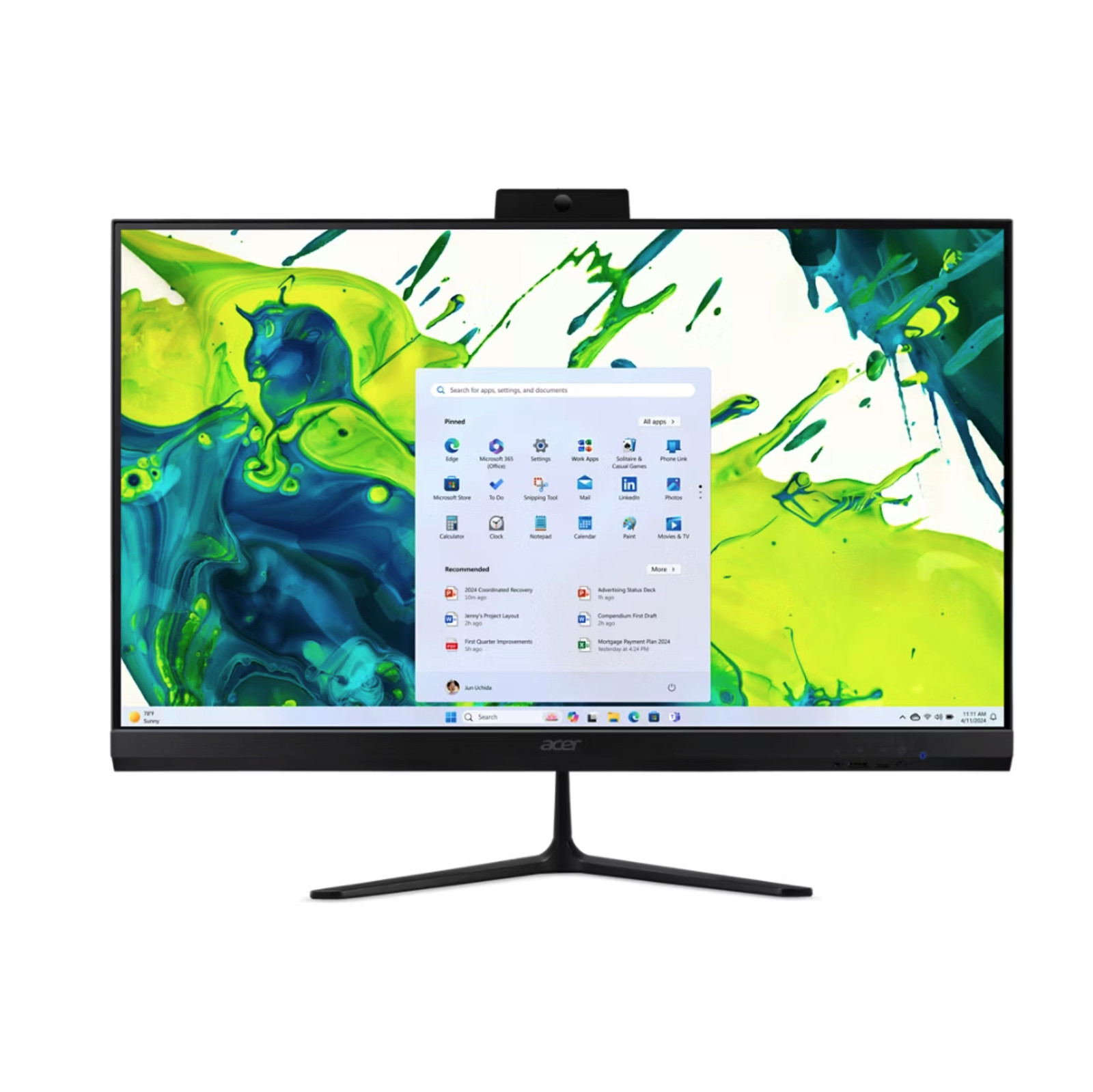 Acer Aspire 27" 1920x1080 AMD Ryzen 7 5825U 32GB RAM 2TB SSD Windows 11 Pro