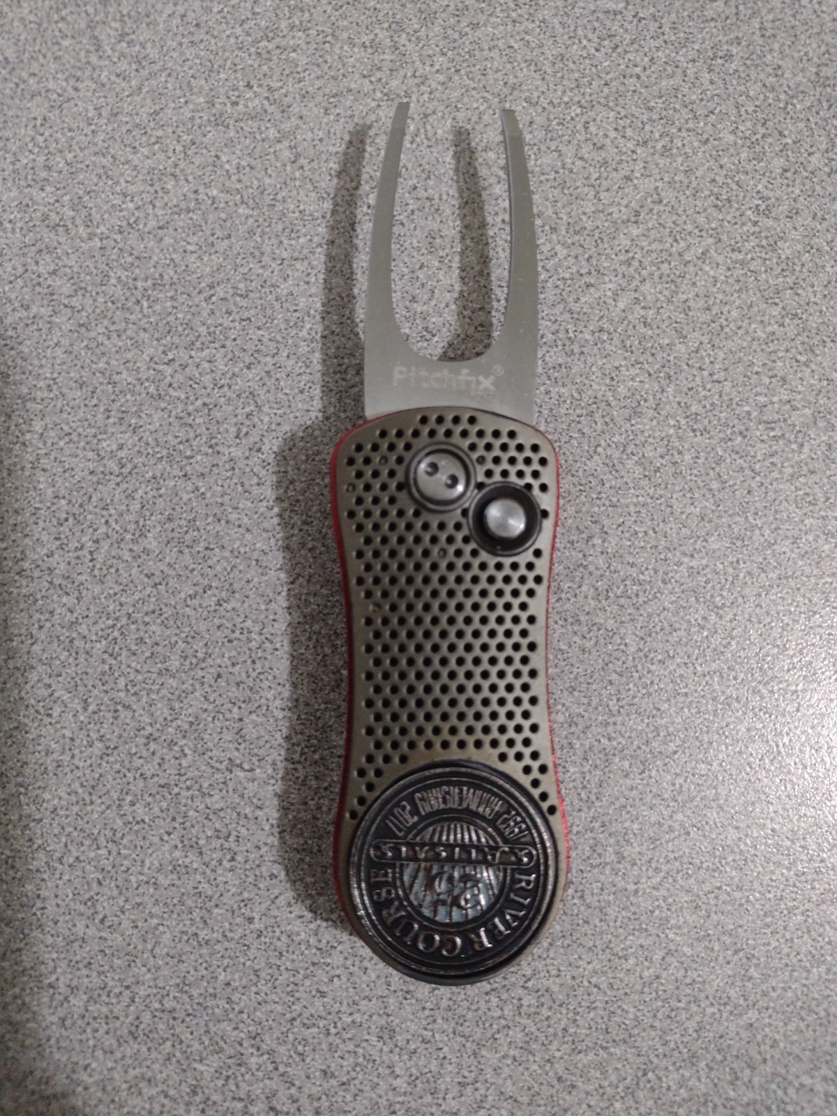 Pitchfix Switchblade Divot Tool with Ball Marker River Course 25th Anniversary