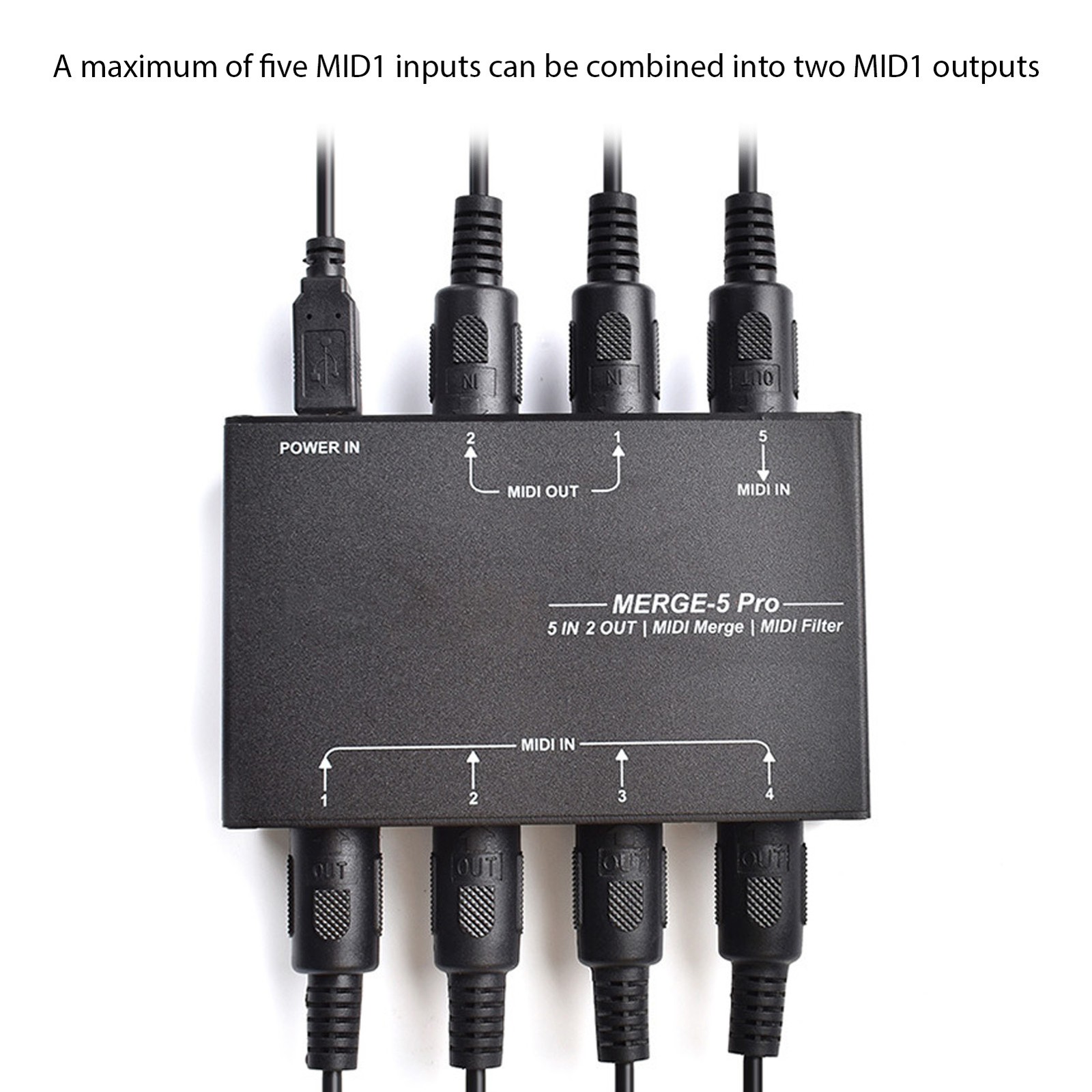 USB MIDI Host Box MIDI Splitter For MIDI Keyboard