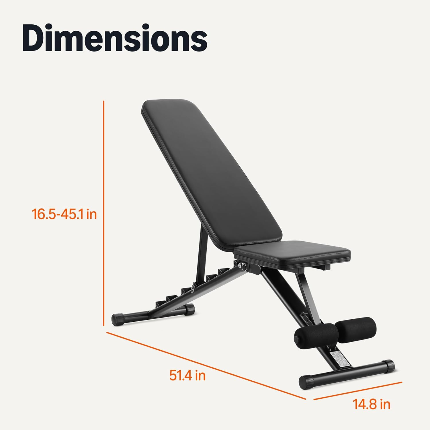 Amazon Basics Adjustable Workout Weight Bench Press, Foldable for Home Gym, Blac