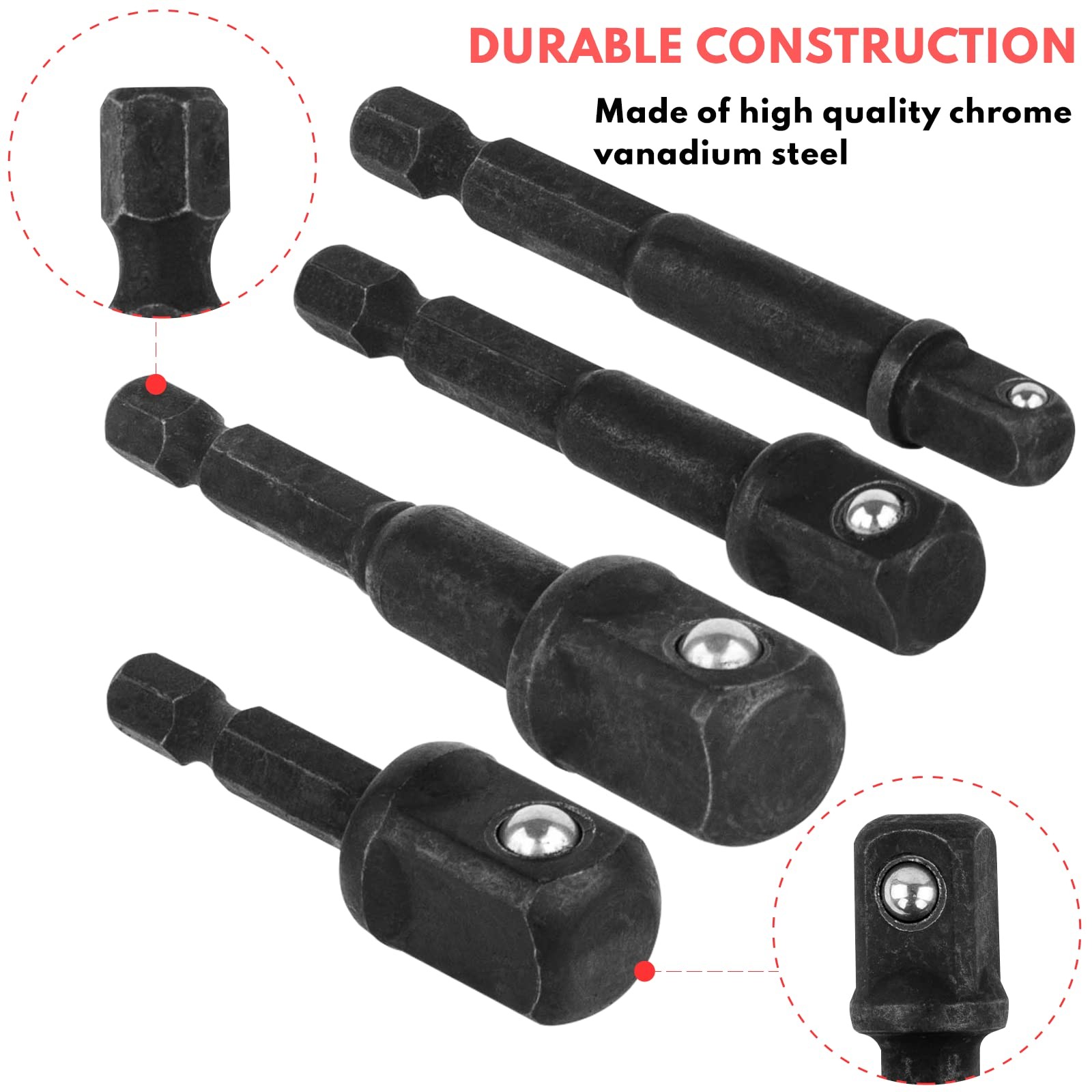 Socket Adapter Set 17 Piece includes Reducer, Universal Joint Socket Set, Dri...