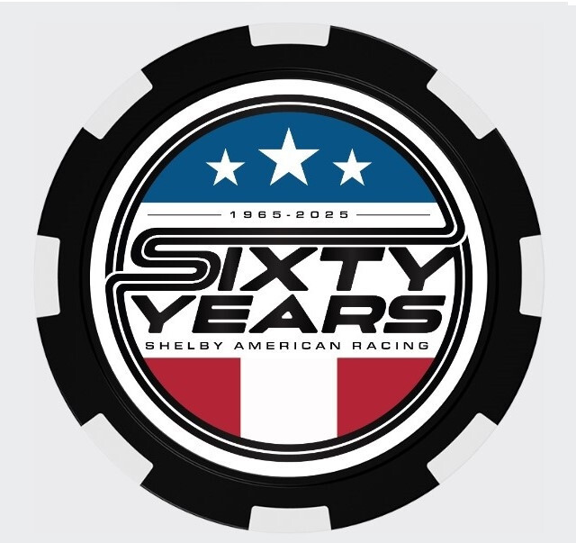 Shelby 60 YEARS Anniversary Poker Chip * ​Ships Worldwide & FREE to the USA