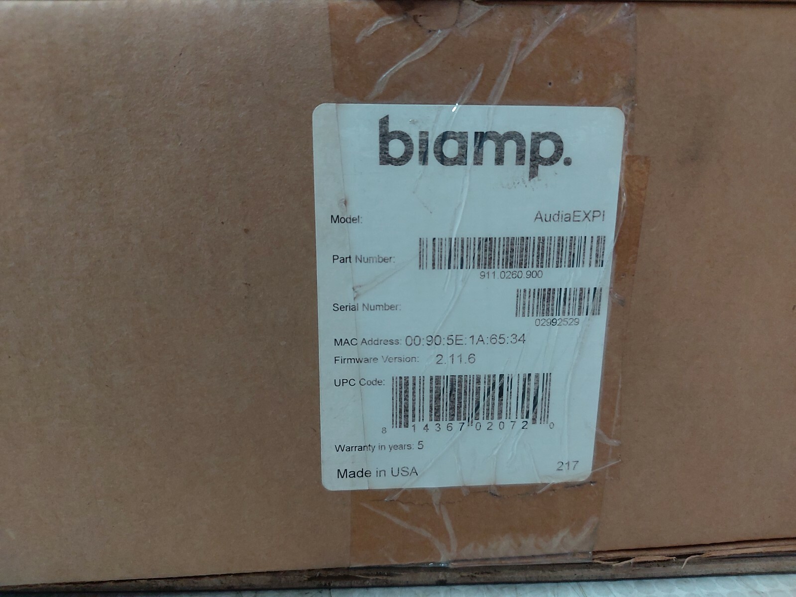 BIAMP AudiaEXPI Input & Output Expanders