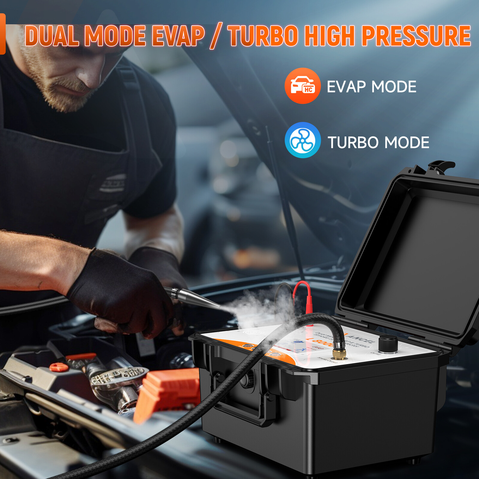 Digital LCD Screen Dual Mode EVAP Smoke Machine Tester Turbo System Detector Kit